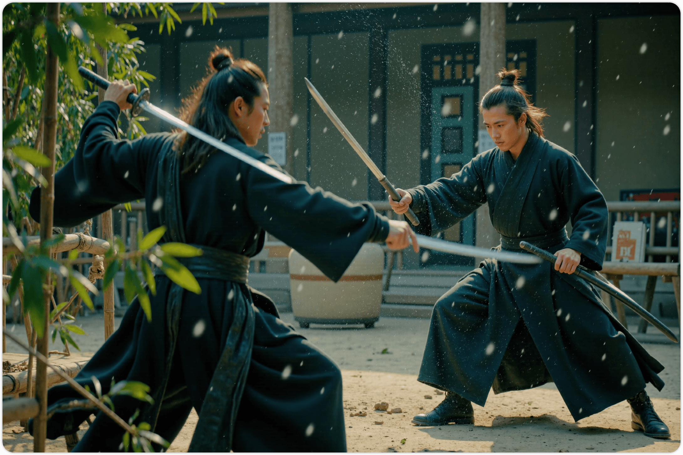 ダイナミックな武術アニメーション